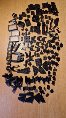 Lego Black Technic blocks including turntable, engine, console, vehicle spoiler  - Image 1 of 4