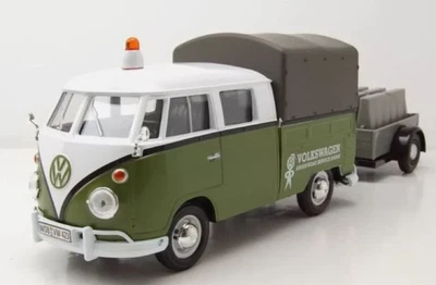 MOTOR MAX, VOLKSWAGEN Tipo 2 pick-up con lona y remolque - Road Service VW, 1... - Immagine 1 di 4