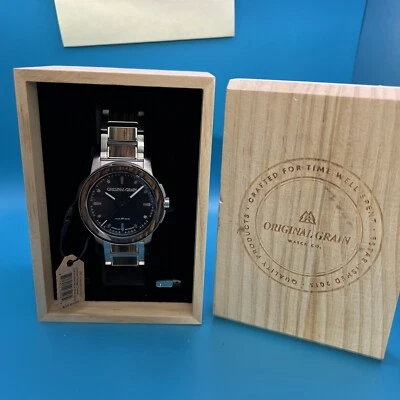 ORIGINAL GRAIN American Heritage Charred Oak Bourbon Barrel Silver 42mm - Image 1 of 4