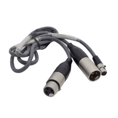 Cable de micrófono Amphenol 6 pines hembra Y 3 pines hembra a 3 pines macho lote # 811240 Foto 1 de 4