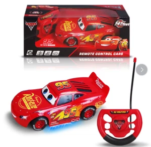 DISNEY PIXAR MCQUEEN RUSTEZE ELECTRIC RC RADIO REMOTE CONTROL RACING CAR KID TOY - Picture 1 of 7
