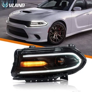 LED Left Side Headlights  For 2015-20 Dodge Charger Dual Beam Single Driver Side - Picture 1 of 11