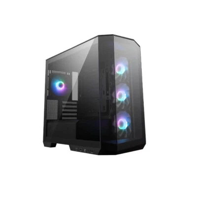MSI MAG PANO M100R PZ mATX Tower Tempered Glass PC Gaming Case Black - Image 1 of 4