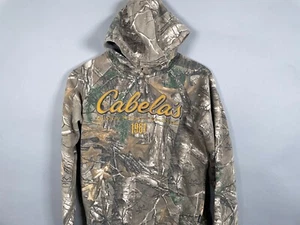 Cabela's Embroidered Camo Hoodie Youth XL Brown Realtree Camouflage Sweatshirt - Picture 1 of 12