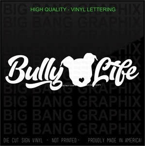 Calcomanía adhesiva Pitbull Bully Life Heart Love My Rescue Vehicle Window Adopt Life - Imagen 1 de 3