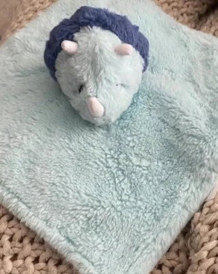 Padres Elección Azul Dinosaurio Bebé Lovey Peluche Aqua Triceratops Manta Satinado Foto 1 de 4