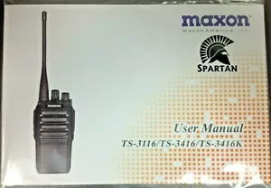 Maxon Spartan, TS-3116, TS-3416, TS-3416K, Bedienungsanleitung, 2-Wege Radio Handbuch - Bild 1 von 2