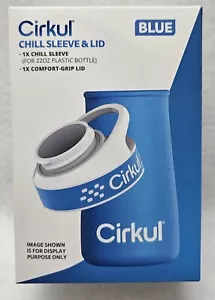 Cirkul Manga Frigorífica y Tapa de Agarre Confort para Botella de 22oz, Azul/Nuevo - Imagen 1 de 7