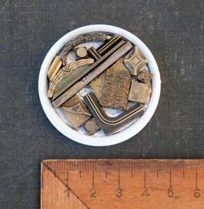 Lot of brass ornaments lines bookbinding gilding bookbinder leather Art Nouveau< - Picture 1 of 1