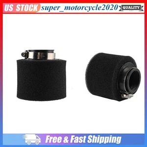 2PCS 45mm 1.77" Motorcycle Air Filter For 125cc 140cc 150cc 200cc Pit Dirt Bike - Imagen 1 de 8