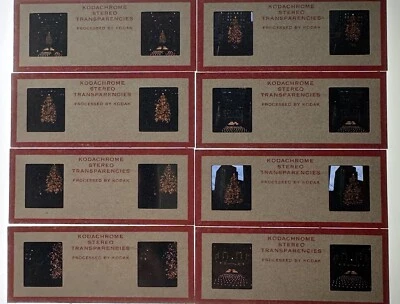Lots Of 8 Kodachrome Stereo Transparencies Slides From Rockefeller Xmas  1957 - Image 1 of 4