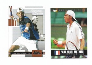 Paul-Henri Mathieu - 2 (Two) 2005 Ace Authentic Tennis Trading Cards