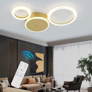 Bedroom Ceiling Light LED Lights Gold Home Ceiling Lighting Modern Ceiling Lamp - Picture 1 of 7
