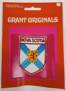 Patch tessuto originale Grant vintage anni 70 Canada Nuova Scozia nuova in confezione 3" - Foto 1 di 2