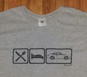 Eat Sleep Race Car Speed t shirt L nascar Toyota Nissan honda - Picture 1 of 5