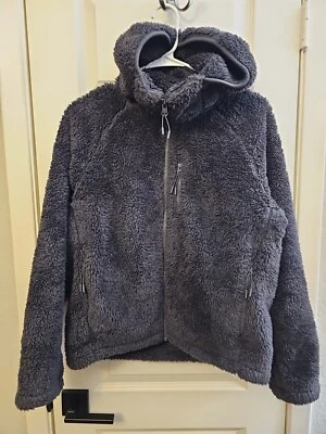 Chaqueta polar Uniqlo Fuzzy Sherpa gris carbón invierno táctica talla S Foto 1 de 4