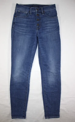 Lucky Brand Jeans Women's 4/27 A Bridgette Skinny High Rise Button Fly Med Wash - Image 1 of 4