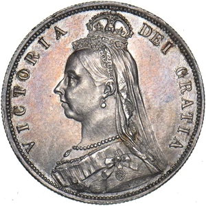 1887 Halfcrown - Victoria British Silver Coin - Superb - Bild 1 von 2