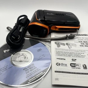 PANASONIC HX-WA03 DUAL CAMERA WATER PROOF 18x iZOOM HD 1080/60i/30p and 720/60p - Picture 1 of 3