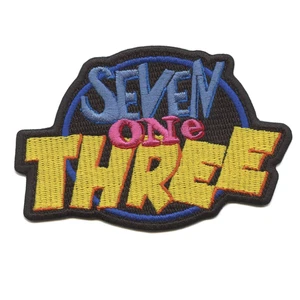 Seven One Three Cartoon Patch Houston Script Embroidered Iron on - Picture 1 of 2