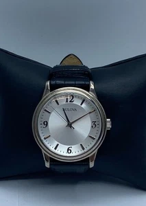 Bulova 38M WR Silver Tone Dial 96A28 Stainless Steel Men's Watch - Picture 1 of 4