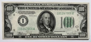 1934 $100 Federal Reserve Note, Series C, FR#2155-1, Low Serial + Quality Note - Picture 1 of 2