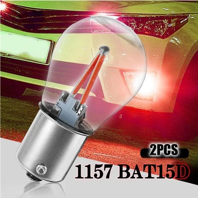 2pcs Red 1157 BAY15D LED Car Reverse Backup Tail Stop Brake Light Bulb DC 12V - Image 1 of 4