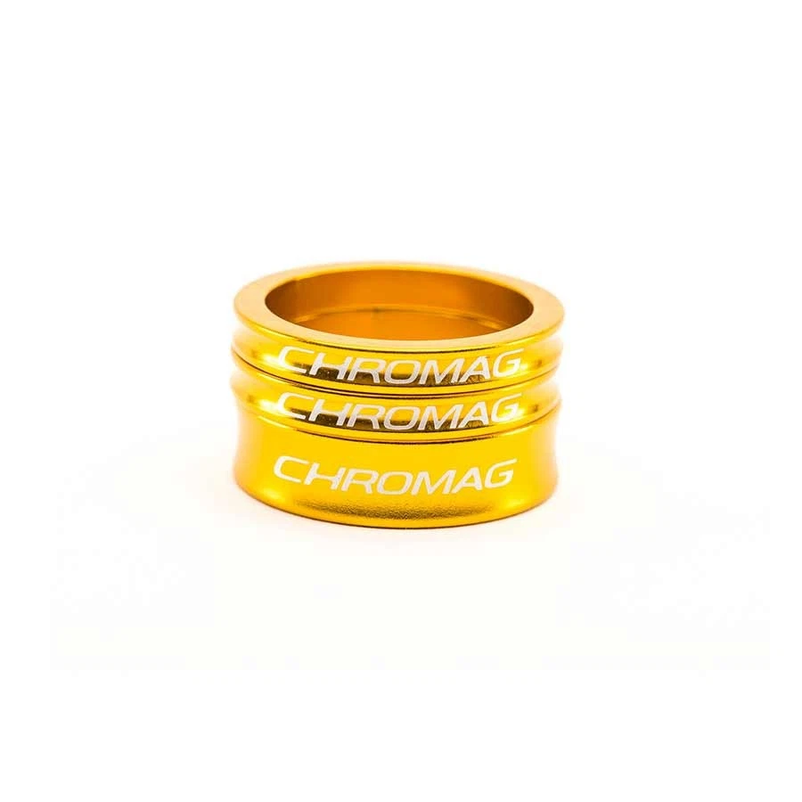 Chromag Spacer Kit Headset Spacer, 1-1/8'', Height: Set, Aluminum, Gold, Kit - Изображение 1 из 1