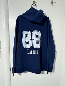 CeeDee Lamb Dallas Cowboys Mens XL Navy Blue Fanatics Pullover Hoodie NFL 88 - Picture 1 of 4