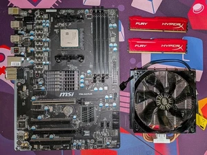 AMD FX-8300 8 Core 4.2GHZ w/ MSI 970A-G43 Plus  16GB Kingston Fury RAM Bundle - Picture 1 of 7