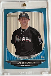 2013 BOWMAN - BLUE BORDER - AARON BLANTON (RC) #BDPP70, Serial #'d (195/500)
