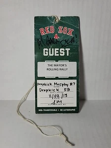 2013 Boston RED SOX The Mayors Rolling Dropkick Murphys Al Barr Artist Pass - Picture 1 of 6