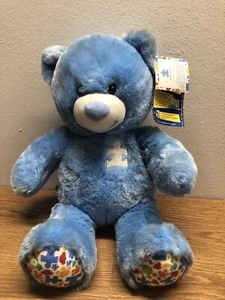 Build A Bear BAB Autism Speaks Awareness Blue 16" Plush Puzzle Paws NWT NOS - Picture 1 of 12