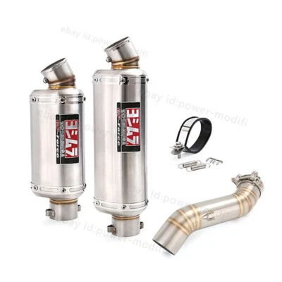 Sistema de escape tubo medio 51 mm silenciadores puntas para Honda CBR500R CB500F 2016-2025 Foto 1 de 4