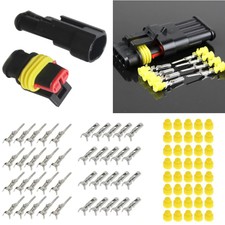 15 Sets Car 2 3 4 Pin Way Waterproof Sealed Electrical Wire Connector Plug 12A