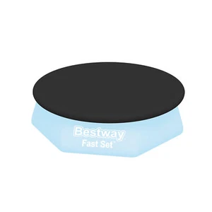 Bestway Flowclear Fast Set 8' Round Swimming Pool Cover for Above Ground Pools - Picture 1 of 6