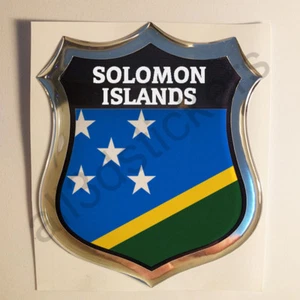 Pegatina Emblema Islas Salomón 3D Resina Cúpula Gel Bandera Vinilo Calcomanía Coche Laptop - Imagen 1 de 1