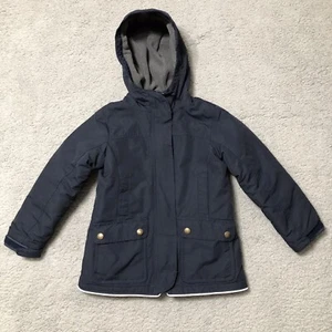 Lands End Jacket Boys Medium Blue Squall Grow-A-Long Reflective Quilt Lining - Picture 1 of 11