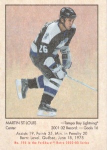 2002-03 Parkhurst Retro Hockey Mini #193 Martin St. Louis