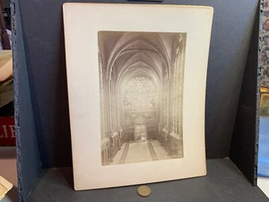 Victorian 8x10" Cabinet Photo, Interior St. Chapelle (La Rosace) Paris, France - Picture 1 of 3