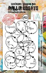 AALL and Create Clear Stamps von Tracy Evans 3" x 4" eingekreiste Zahlen #352 - Bild 1 von 1