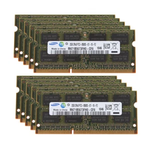 Samsung 10pcs 2GB 2RX8 DDR3 1066MHz PC3-8500S 204PIN SO-DIMM Laptop RAM Memory & - Picture 1 of 12