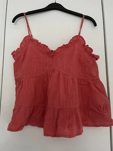 ASOS Coral Tiered Top Size 10 - Picture 1 of 2