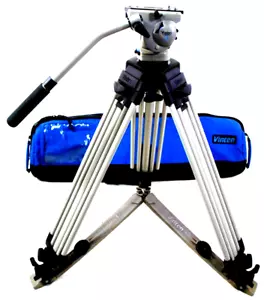VINTEN VISION 3 PRO PAN BAR PLATE KNOB GROUNSPR DA TRIPOD BAG SERVICED 22Lbs - Picture 1 of 14