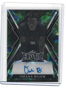 2023 Leaf Exotic Multi-Sport Rookies Omaha Biliew Peacock Crystal Auto 2/3
