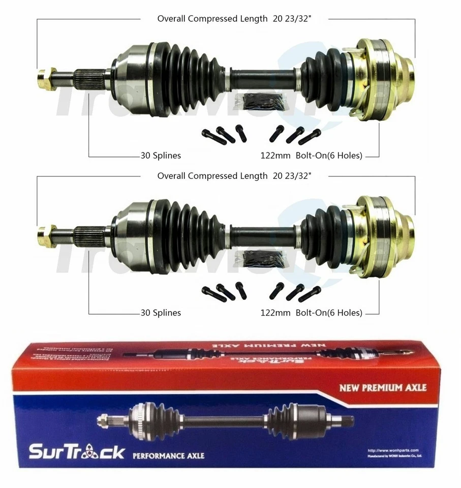Juego de 2 ejes delanteros SurTrack CV para Volkswagen Touareg y Audi Q7 Foto 1 de 1