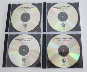 The ZZ Top Chrome, Smoke & BBQ Box 2003 Warner Bros Promo Advance Rare VG 4X CD - Picture 1 of 2