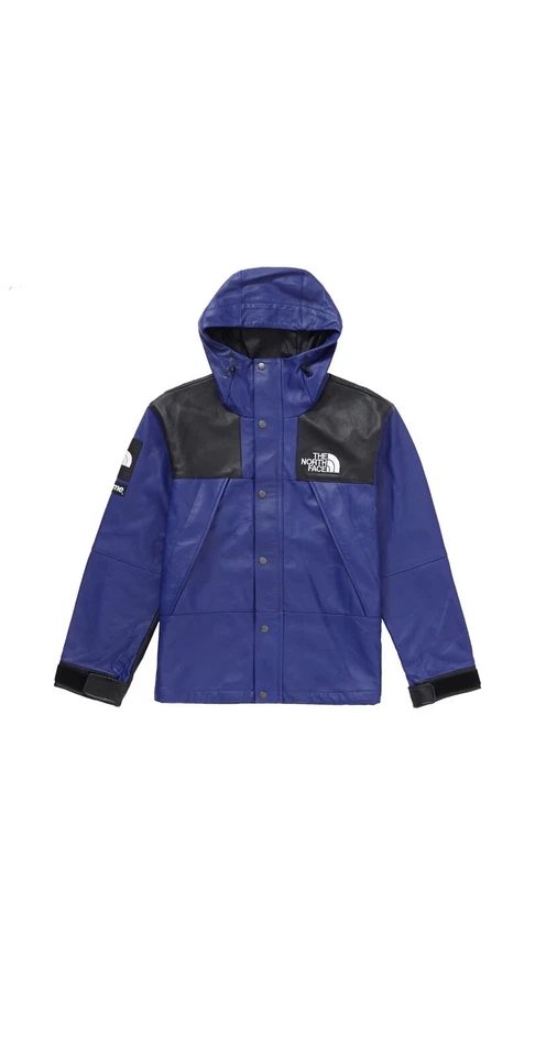 Supreme The North Face 山地皮革派克大衣蓝色大号全新 — 第 1/1 张图片