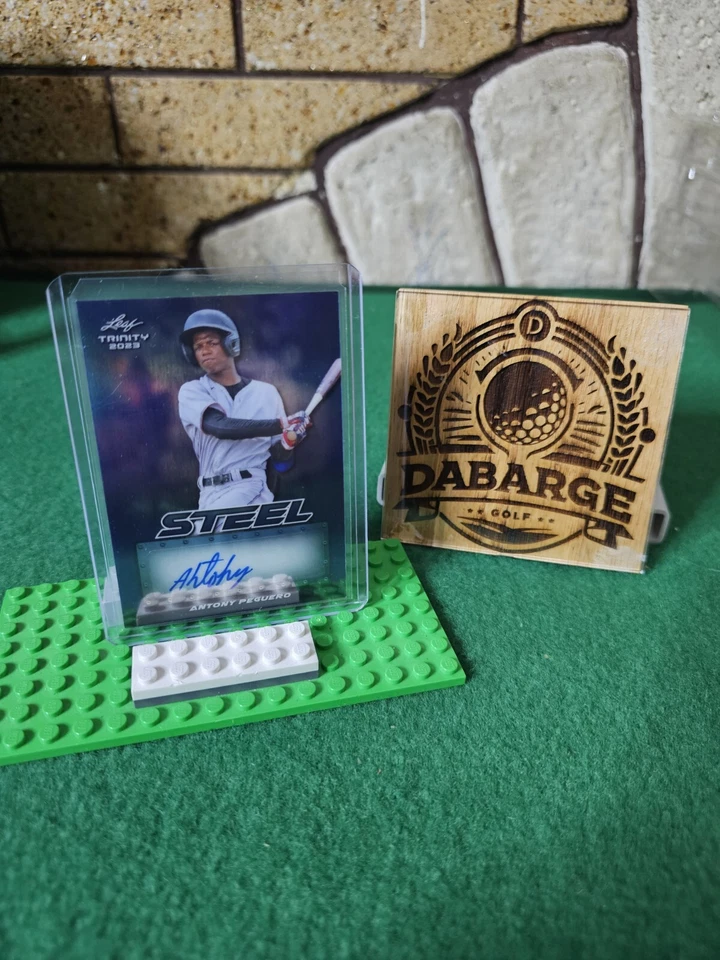 2023 Leaf Trinity Antony Peguero Blue Steel Auto #/10 / #S-AP1 / Miami Marlins  - Image 1 of 2