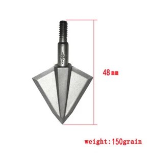 6Pcs 150Grain 404C Stainless steel Broadheads Crossbolt Bow Hunting Arrow Tips - Picture 1 of 4